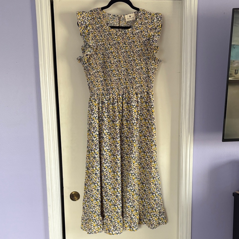 Floral Ruffle Sleeve Maxi Dress